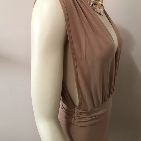 K TOO DRESS BEIGE COCKTAIL DRESS - Picture 2 of 5